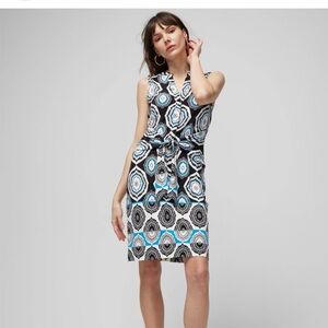 WHBM matte Jersey tie front dress